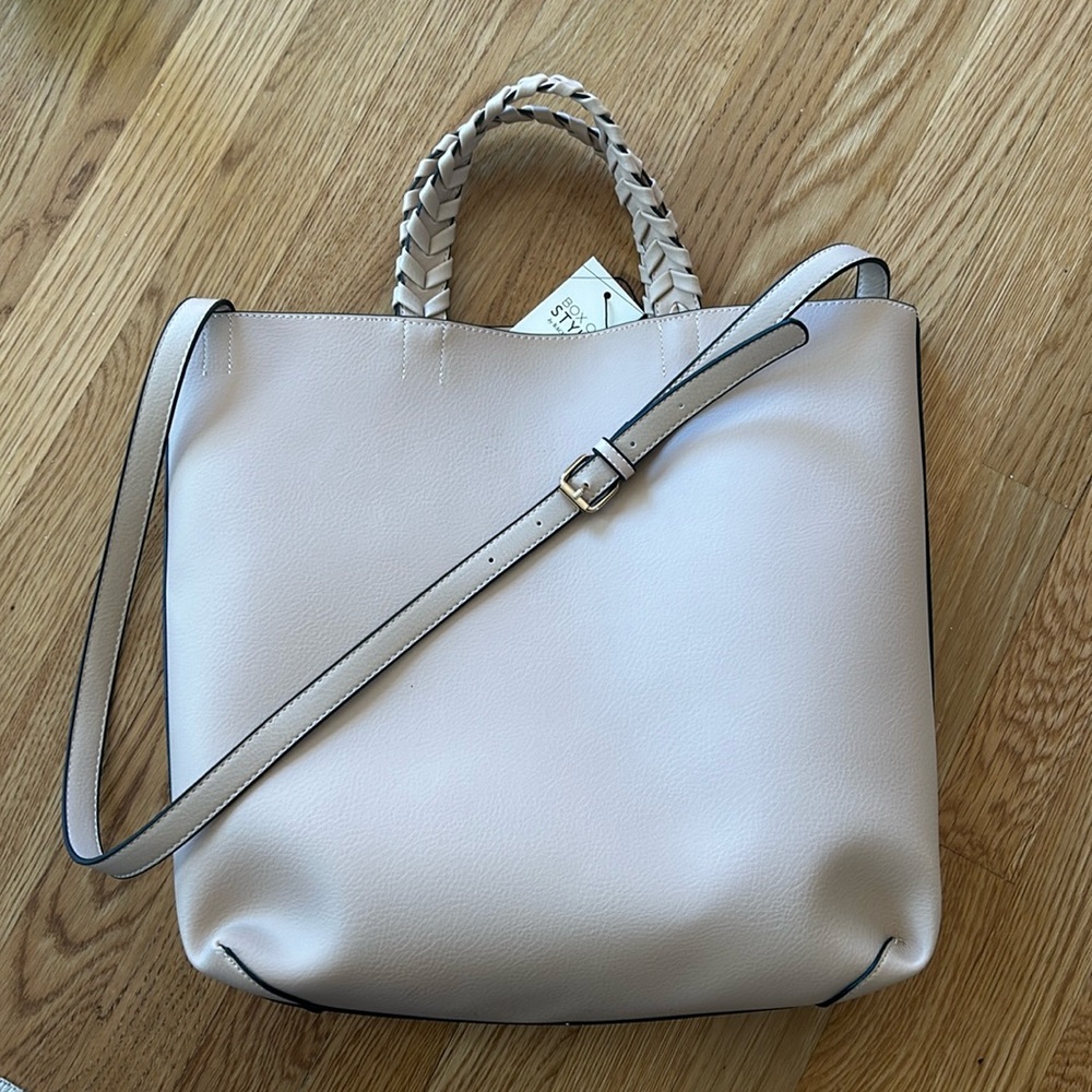 Jules Kae Blush Pink tote handbag
